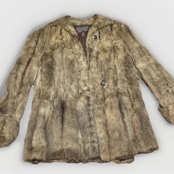 Vintage Fur Coat - Rabbit - Women’s S/M - Picture 2 of 12